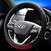 Super Accessories Auto Car Steering Wheel Cover Leather Heavy Duty Thick Elegant Anti Slip15 Inch Black Red