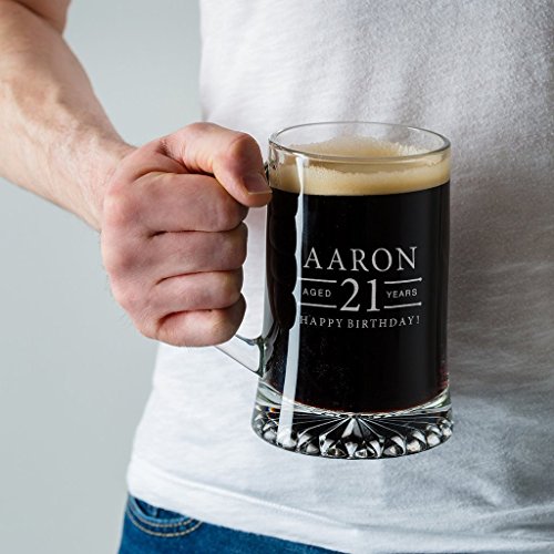 Personalized Tankard Glass/Personalized Pint Glass/Personalized Beer Gifts For 18th/Personalized Birthday Gifts For Men/Personalized 21st Birthday Gifts For Him
