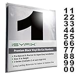 Black Vinyl Numbers Stickers - 6 Inch Self Adhesive