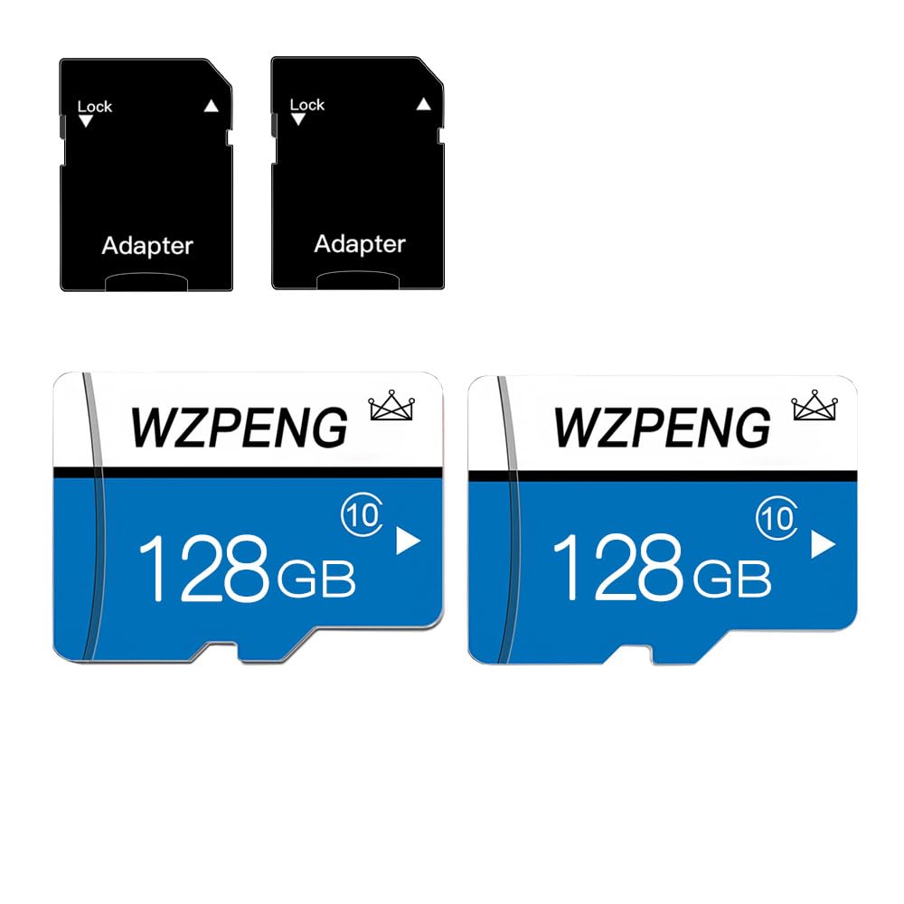 Photo 1 of 128GB Micro Sd Card Class 10 Memory Card with sd Adapter Fast Speed TF Card for Tablet/Mobile Phone/Camera -2PCS