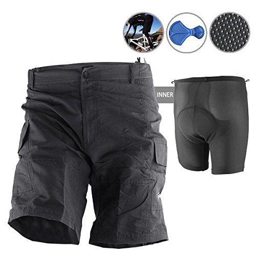 Baggy Bike Bicycle Cycling Knicks Padded Shorts inner removable L