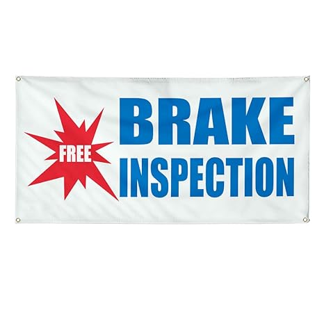 Amazon Com Vinyl Banner Sign Free Brake Inspection Business