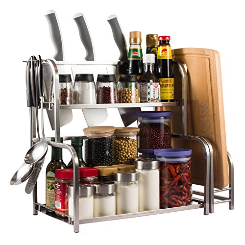 usa free shipping Yummy Sam Spice Rack, Spice Holder with Cutting Board