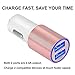 iPhone Car Charger, IWAVION 4.8A/24W Dual Rapid USB Ports Car Charger with 3FT Nylon Braided Lightning Cable Cord For Apple iPhone 7/7 Plus/6 6S Plus 5S 5 5C SE, iPad Air/Pro/Mini, iPod(Rose Gold)