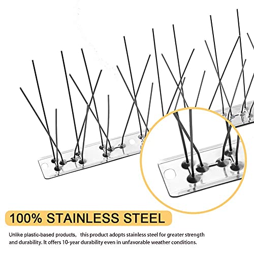 Offo Bird Spikes With Stainless Steel Base Durable Bird Repellent Spikes Arrow Pigeon Spikes Fence Kit For Deterring Small Bird Crows And Woodpeckers Covers 10 Feet 3m Pricepulse