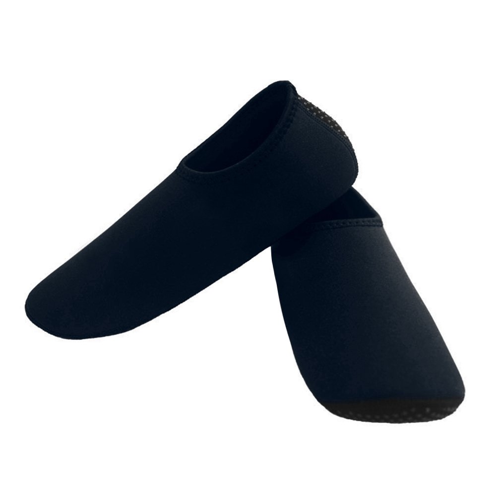 ReFaXi Unisex Adult Water Shoes Aqua Socks DivingSocks Pool Beach Swim Slip On Surf Navy Blue,XXL 44-45