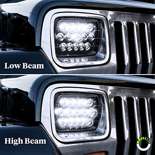 image for ONLINE LED STORE 2pc Universal 45W 5x7 7x6 LED Headlight with Black Ho
