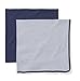 Moon and Back Baby Set of 2 Organic Swaddle Blankets, Navy Sea, One Size