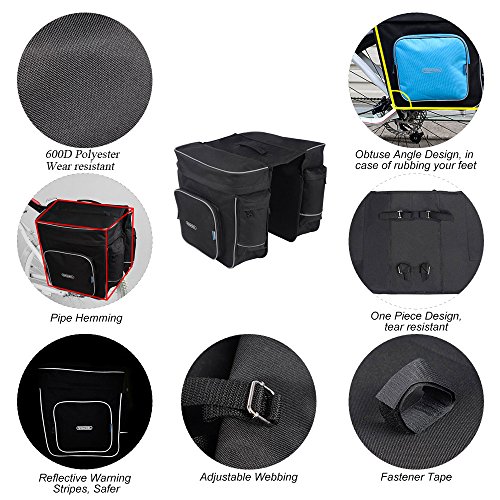 Bicycle Rear Seat Carrier Bag Rack Trunk Bags Bike Commuter Bag (Type6)