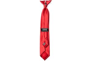 FOMANN Mens Clip on Ties Solid Uniform Clip-on Neck Ties for Police and Security Pullaway Clip Ties