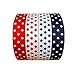 20 Yards (4 X 5yd) 1 Inch Grosgrain Ribbon 4Th of July Patriotic Star Printed