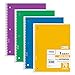 Mead Spiral Notebook 1-Subject, 70-Count, Wide Ruled, Assorted Colors, 4 Pack (72873)