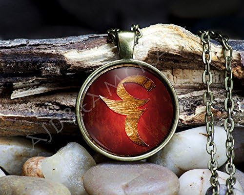 Shadowhunters inspired, Agony Rune - Customizable Pendant Necklaces and Key chains - 1" round , silver or bronze