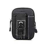 liangdongshop Multipurpose Tactical EDC Utility Gadget Pouch Molle Waist Bag Smart Phone Holster(Without Strap-Black)