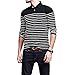 Wishere Mens Fashion Striped Polo Shirts Cotton Long Sleeve Tops T-Shirt