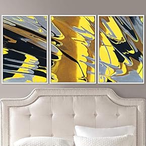 signwin 3 Piece Framed Canvas Wall Art Abstract...