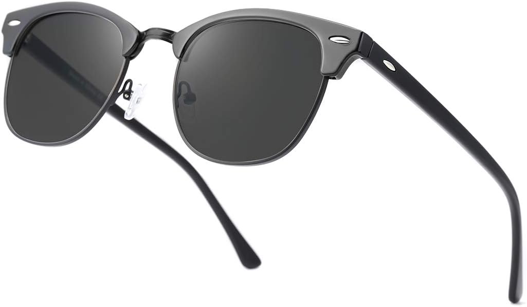 AEVOGUE Polarized Sunglasses For Women And Men Semi Rimless Frame Retro Brand Sun Glasses AE0369