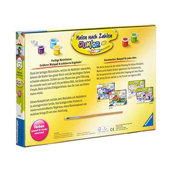 Ravensburger Malen nach Zahlen 27779 - Liebe Bauernhoftiere - Für Kinder von 5-7 Jahren – Bild 3