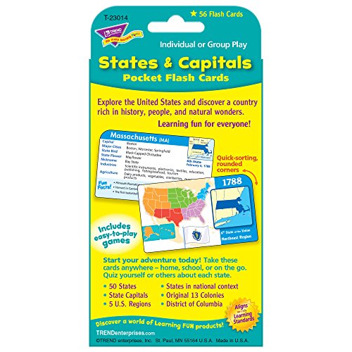 States & Capitals Pocket Flash Cards