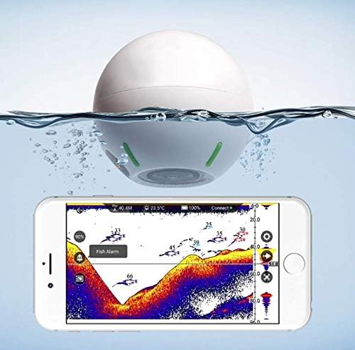 Bluetooth Smart Phone Sonar Fish Finder for Boats | Portable Castable Finder for Deeper Fish (Compatible with Android and iOS)