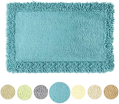 TOMORO Non-Slip Bathroom Rug Super Absorbent Soft Cotton - Luxury Hotel Linens Non-Skid Door and Bath Mat with Non-Slip Rug Pad