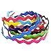 Plastic Hairbands - Hard Headbands - 12 Pack Colorful Hairband by CoverYourHair (Zig Zag Headband -12 Pack)