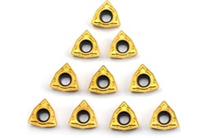 OSCARBIDE Carbide Turning Inserts WCMT06T304(WCMT32.51),WCMT Inserts CNC Lathe Replacement Carbide Inserts Cutters for Indexable Lathe Turning Tool Holder,10 Pieces/Pack