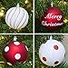 KI Store 12ct Christmas Polka Dot Ornaments 3.15-Inch Shatterproof Tree Balls Red and White Polka Dots for Xmas Tree Decoration