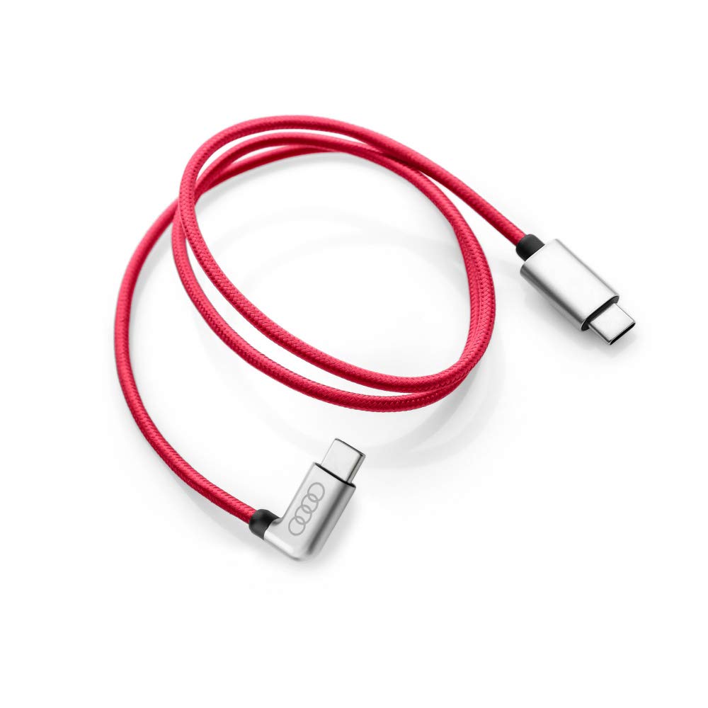 Audi 8S0051435L Charging Cable USB-C to USB-C Connection Cable Angled Red