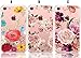 iPhone 7 Case, iPhone 8 Case, [3-Pack] CarterLily Watercolor Flowers Floral Pattern Soft Clear Flexible TPU Back Case for iPhone 7 iPhone 8 4.7'' - Watercolor Flowers