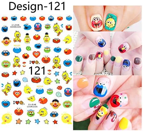 5 Sheets Smiling Face Happy Smile Eggs Peanut Nail Art School Sticker Decals Decor of Manicure Gel Accessories
