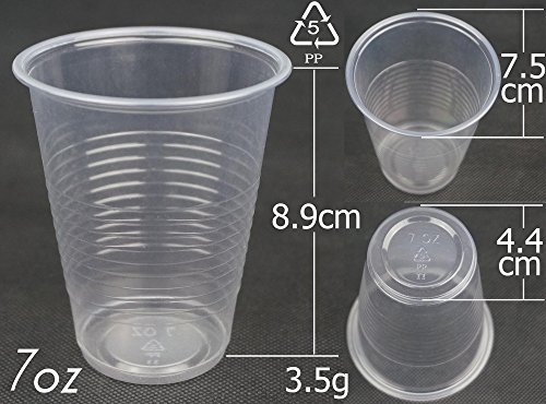 SafePro 7 oz Plastic Translucent Cold Cups, 100/Case