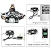 High Powered Lumen Bright Headlight Headlamp Flashlight Torch 3 XM-L2 T6 LED with Rechargeable Batteries and Wall Charger for Hiking Camping Riding Fishing Hunting