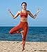 icyzone Padded Strappy Sports Bra Yoga Tops Activewear Workout Clothes for Women (XL, Persimmon)thumb 1