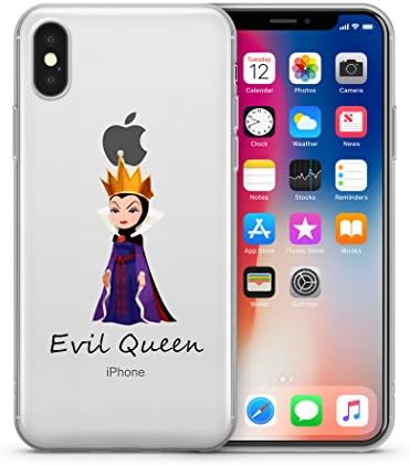 Disney Villains Evil Witch, Ursula, Maleficent Jelly Clear Case for Apple iPhone X (iPhone 10) (Evil Queen)