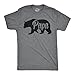 Mens Bear Papa Funny Shirts for Dads Gift Idea Novelty Tees Family T Shirt (Dark Grey) -L