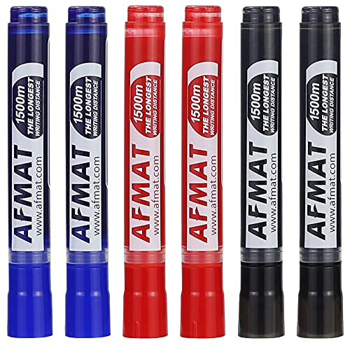 Photo 1 of AFMAT Dry Erase Markers, Whiteboard Markers 6 Pack, Low-Odor, 4 Times Longer Lifespan Than Other Brands, 1500 Meters Super Long Writing Distance, Perfect for Class,Kids,Students