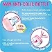 MAM Easy Start Anti-Colic Bottle 9 oz (1-Count), Baby Essentials, Medium Flow Bottles with Silicone Nipple, Baby Bottles for Baby Girl, Pink