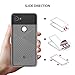 Ringke Bevel Compatible with Google Pixel 2 XL Grip Enhanced Diagonal Line Pattern TPU Form Fitting Drop Resistant Defense Minimalism Design Cover Google Pixel 2 XL Case - Smoke Black