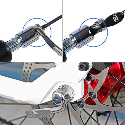 WOWOSS Bike Front Wheel Riser Block and Quick Release Rear Wheel Skewer for Indoor Bicycle Training Accessories - Thumbnail 6