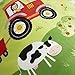Happy Linen Company Childrens Boys Girls Farm Animals Counting Sheep Green Yellow Reversible UK Toddler Bedding Duvet Cover Set