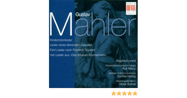 Gustav Mahler Kurt Masur Gunther Herbig Otmar Suitner Siegfried Lorenz Selected Orchestral Songs Amazon Com Music Gustav Mahler Kurt Masur Gunther Herbig Otmar Suitner Siegfried Lorenz Selected Orchestral Songs Amazon Com Music