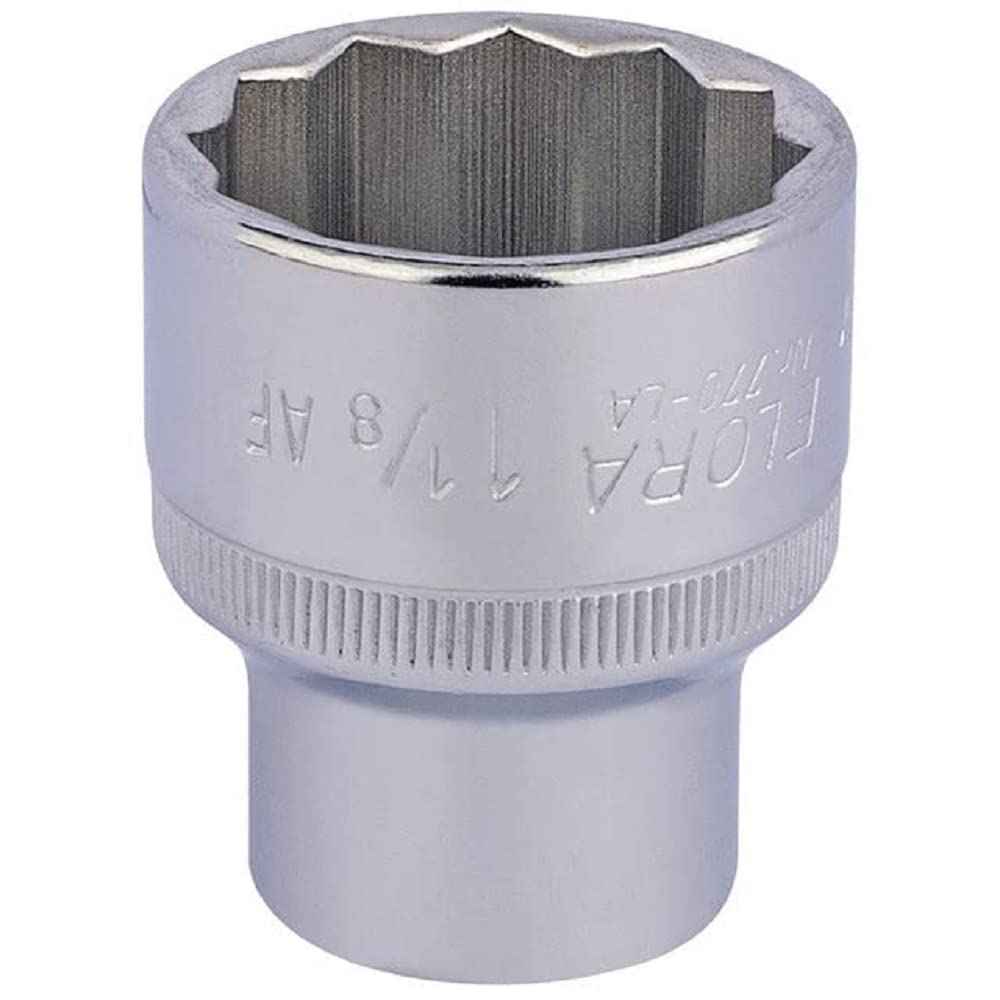Draper 24492 Elora Bi-Hexagon Socket, 1/2" Square Drive, 1.1/8" AF, Blue