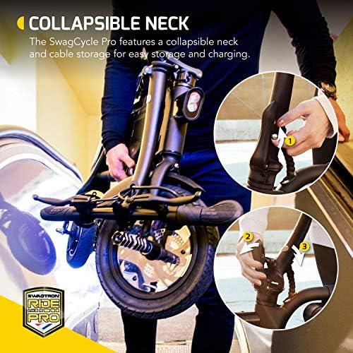 SwagCycle Pro Folding Electric Bike, Pedal Free and App Enabled, 18 mph