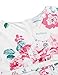 Arshiner Little Girls Round Neck Sleeveless Flower Print Back Zipper Pleated Dress with Belt