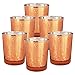 Just Artifacts Mercury Glass Votive Candle Holder 2.75-Inch Speckled Copper (Set of 6) - Mercury Glass Votive Candle Holders for Weddings and Home Décor