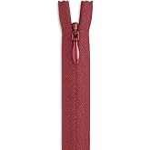 12 Inch Red Nylon Invisible Zipper for Sewing, DIY Crafts Dresses Skirts Pillows - Conceal Nylon Coil Zipper for Tailoring and Home Decor (Deep Red)