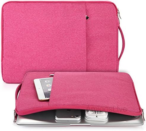 Laptop Sleeve Case 13.3 inch, Portable Handle Waterproof Protective Chromebook Bag for 12.5"-13.3" Notebook Macbook HP Lenovo Acer Dell Asus Surface Pro Samsung Computer Bags - Rose Red