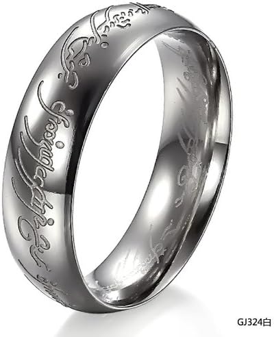 Opk Unisex Der Herr Der Ringe Stil Schwarz Silber 2 Farbe Edelstahl Herren Ring Geschenk Macht Silber Ring Grosse N 1 2 Amazon De Schmuck