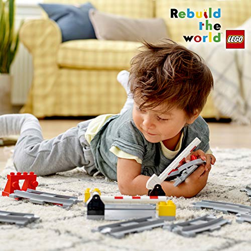 LEGO 10882 DUPLO Eisenbahn Schienen, Zugschienen-Bauset mit rotem Signalstein, Kinderspielzeug für Jungen und Mädchen ab… – Bild 7